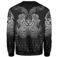 Viking Sweatshirt Vegvisir Mjolnir and Dragon Norse Tattoo RLT12 - Wonder Print Shop