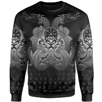 Viking Sweatshirt Vegvisir Mjolnir and Dragon Norse Tattoo RLT12 - Wonder Print Shop