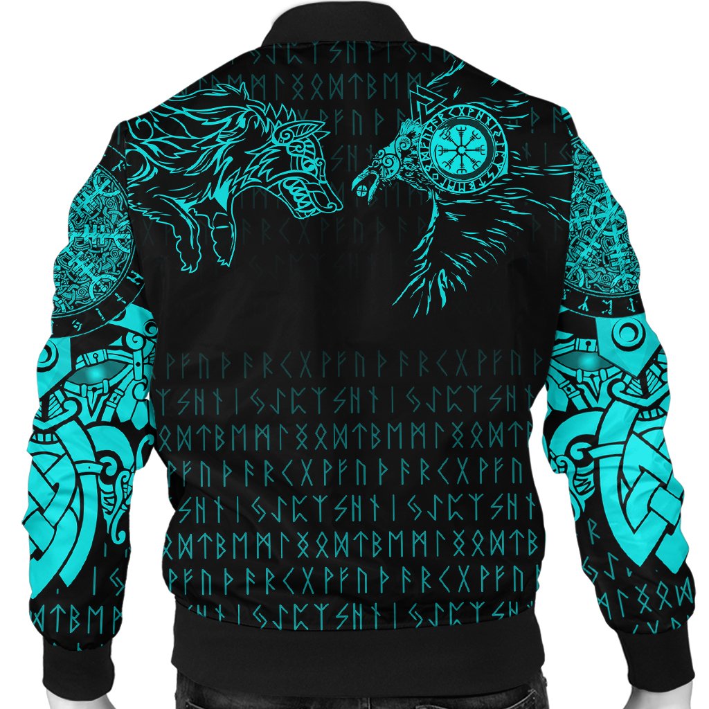 Viking Bomber Jacket Raven and Wolf Special Tattoo RLT12 - Wonder Print Shop
