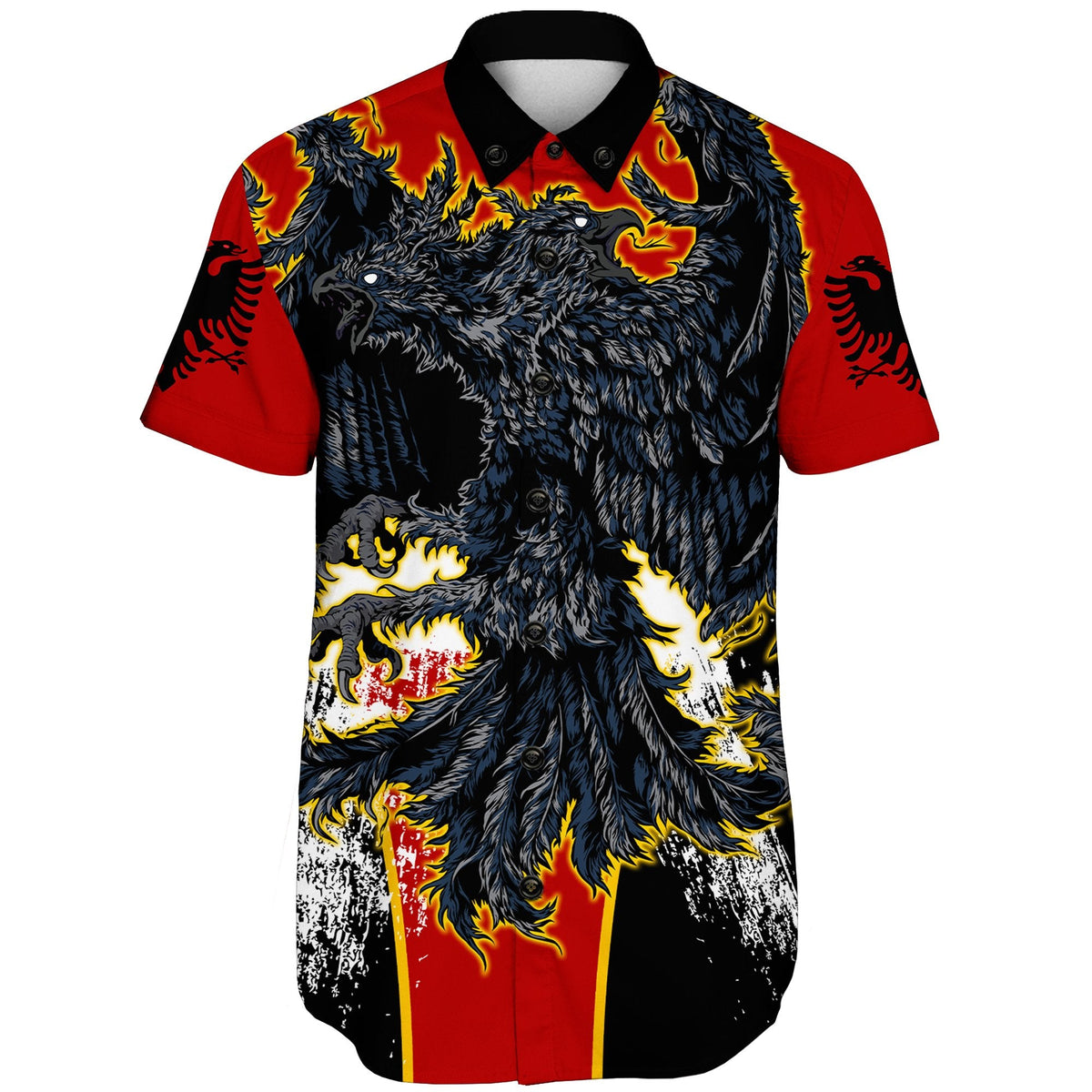 Albania Special Eagle Short Sleeve Shirt - Wonder Print Shop