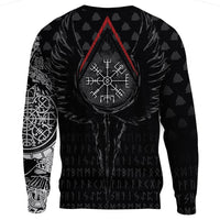 Viking Sweatshirt - Old Norse Odin Tattoo RLT12 - Wonder Print Shop
