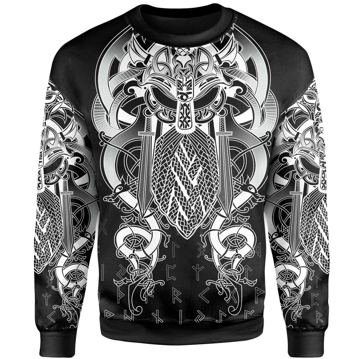 Viking Sweatshirt, Fenrir and Tyr Tattoo RLT12 - Wonder Print Shop
