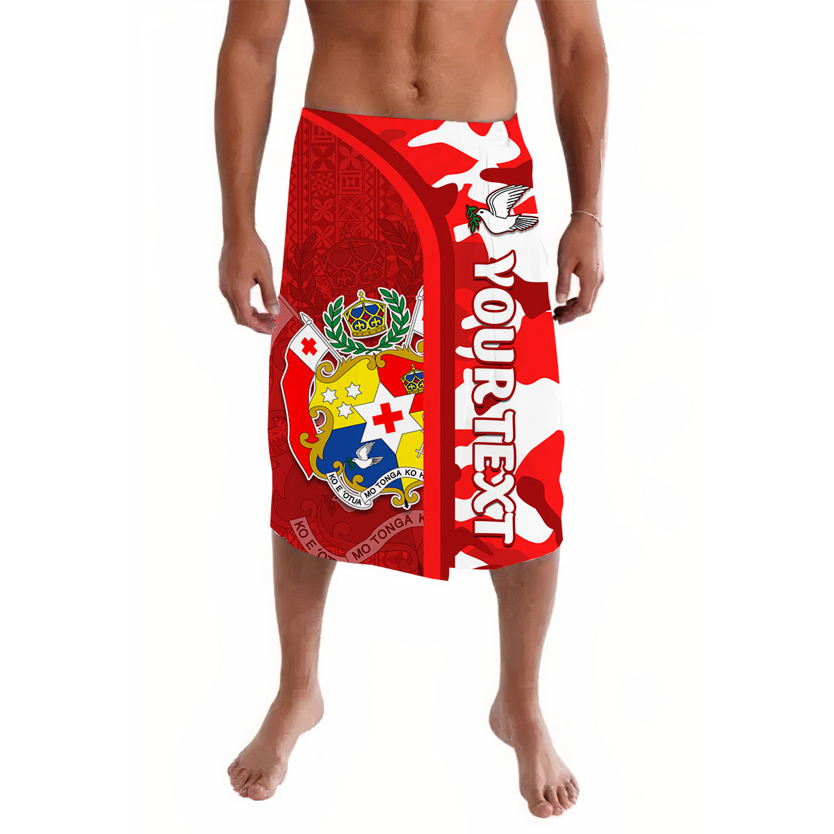 Custom Personalised Tonga Unique Lavalava Camouflage with Tongan Pattern LT13 - Wonder Print Shop