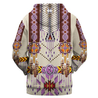 Native American Purple Pattern Breastplate 3D Hoodie LT10 - Wonder Print Shop