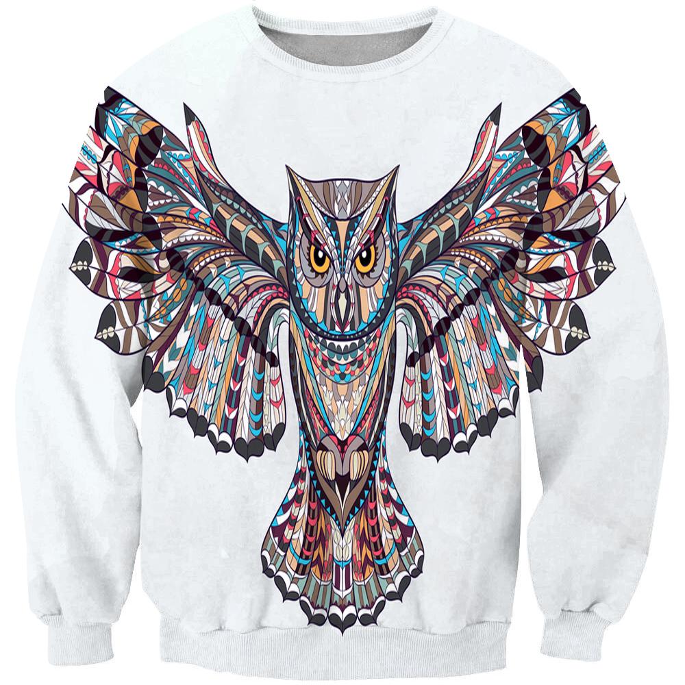 White Owl Native American 3D Sweatshirt LT10 - Wonder Print Shop