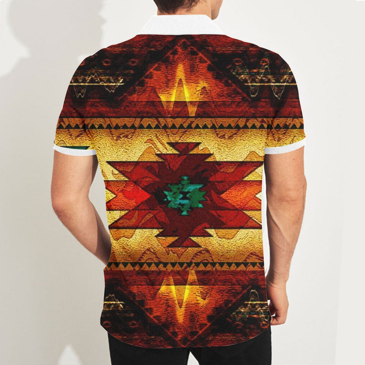 United Tribes Brown Design Native American Polo T Shirt 3D LT10 - Wonder Print Shop