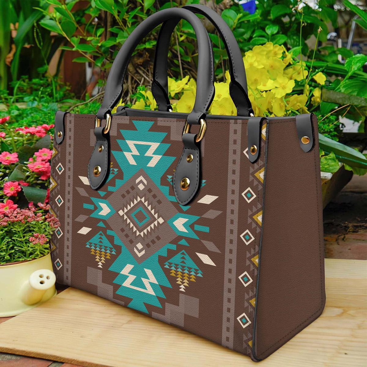 native-american-blue-pattern-brown-bathroom-leather-bag
