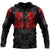 Viking Clothing Red Fenrir Viking Wolf Tattoo Hoodie RLT12 - Wonder Print Shop