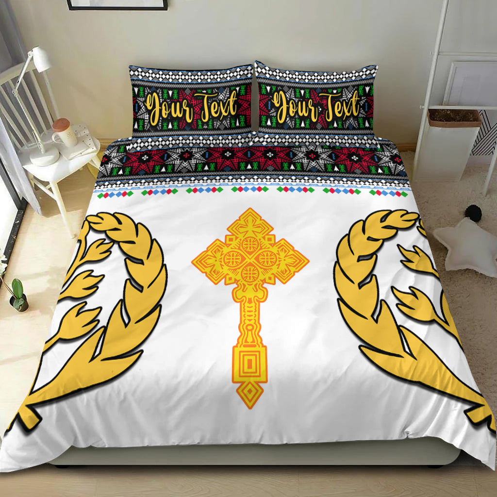 (Custom Personalised) Eritrea Tibeb Bedding Set Eritrean Cross Mix Flag Ver.02 LT13 - Wonder Print Shop
