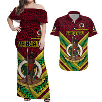 Vanuatu Special Independence Anniversary Matching Hawaiian Outfits For Couples Creative Style Red LT8 - Wonder Print Shop