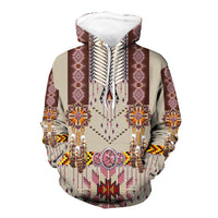 Native American Pink Pattern Breastplate 3D Hoodie LT10 - Wonder Print Shop
