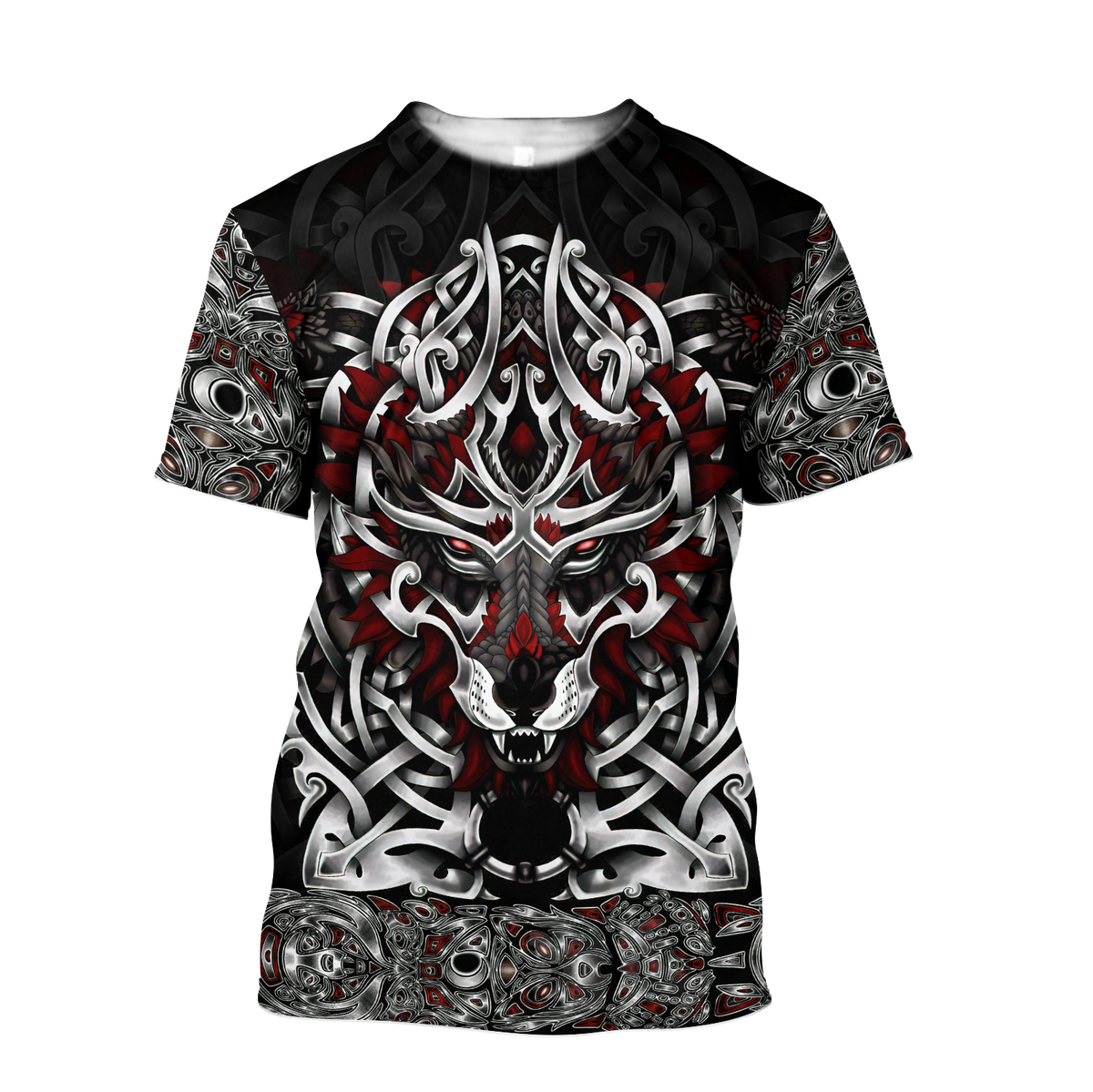 Viking Clothing Wolf Viking All Over Printed T Shirt RLT12 - Wonder Print Shop