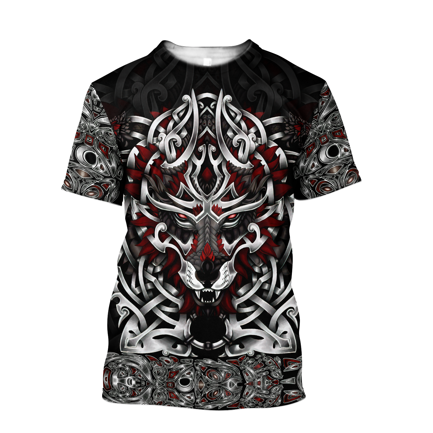 Viking Clothing Wolf Viking All Over Printed T Shirt RLT12 - Wonder Print Shop