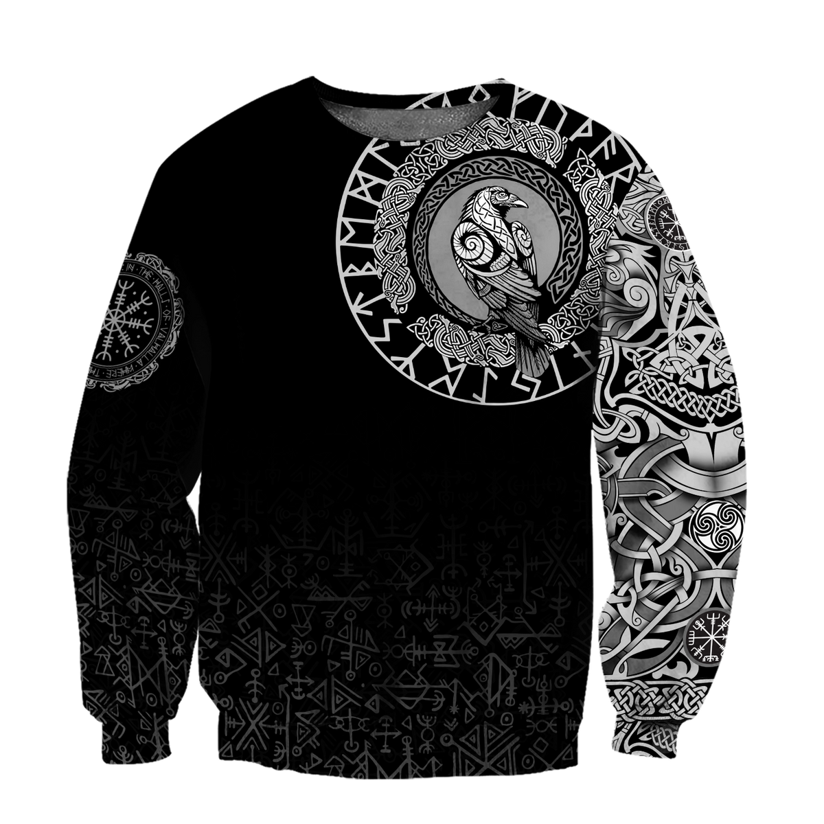 Viking Clothing Viking Wolf and Ravens Sweatshirt RLT12 - Wonder Print Shop