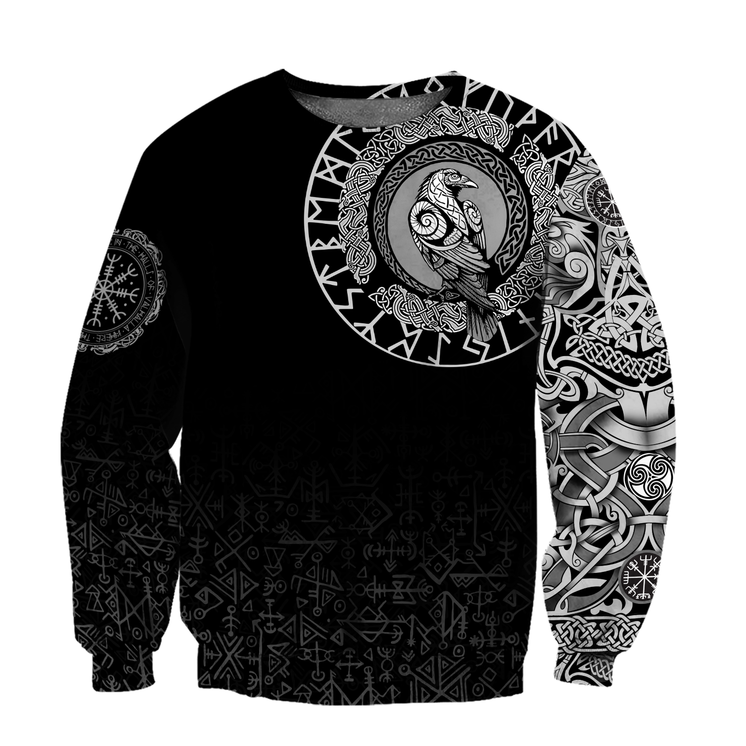Viking Clothing Viking Wolf and Ravens Sweatshirt RLT12 - Wonder Print Shop