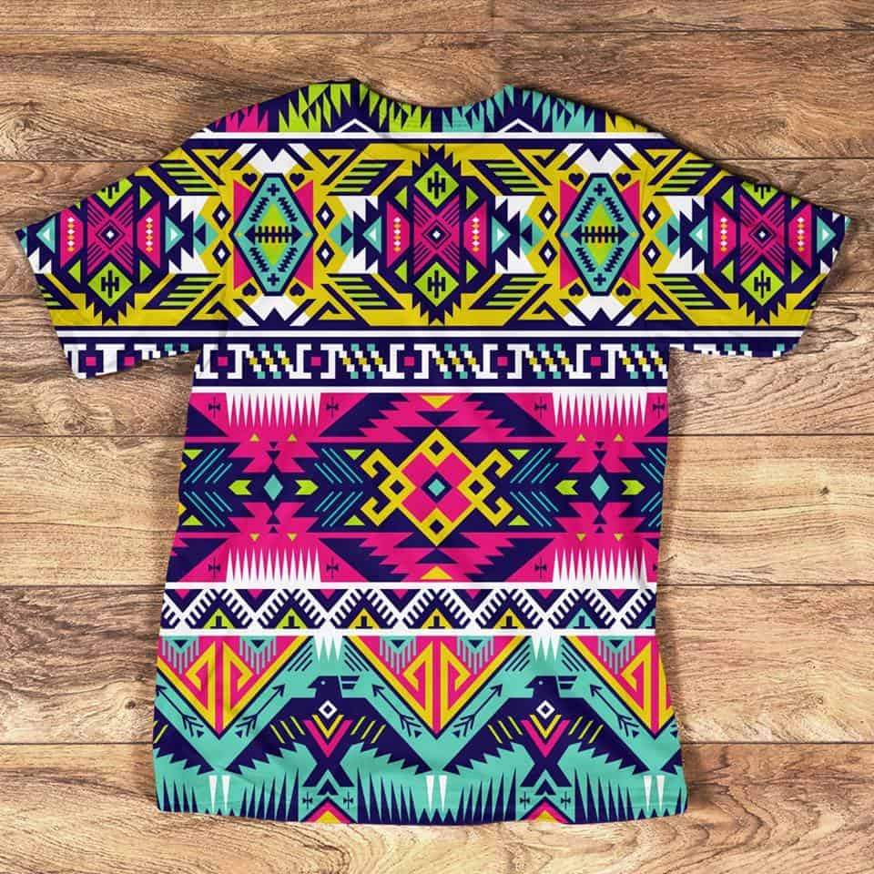 Native American Thunder Bird Tribe Ethnic Pattern 3D T Shirt LT10 - Wonder Print Shop