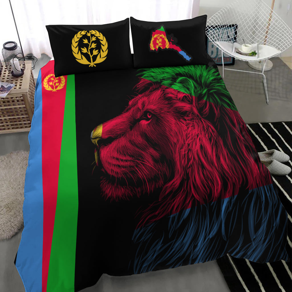 Asmara Eritrean Bedding Set Eritrea Lion Proud Olive Symbol LT13 - Wonder Print Shop