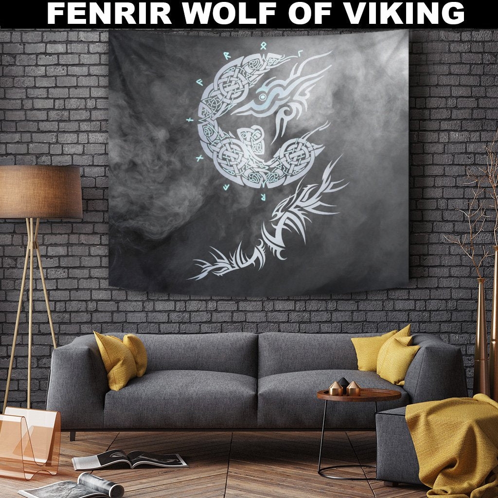 Viking Tapestry - Fenrir Wolf Of Viking RLT12 - Wonder Print Shop
