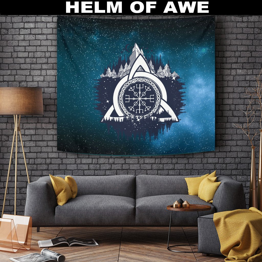 Viking Tapestry - Helm Of Awe Of Viking RLT12 - Wonder Print Shop