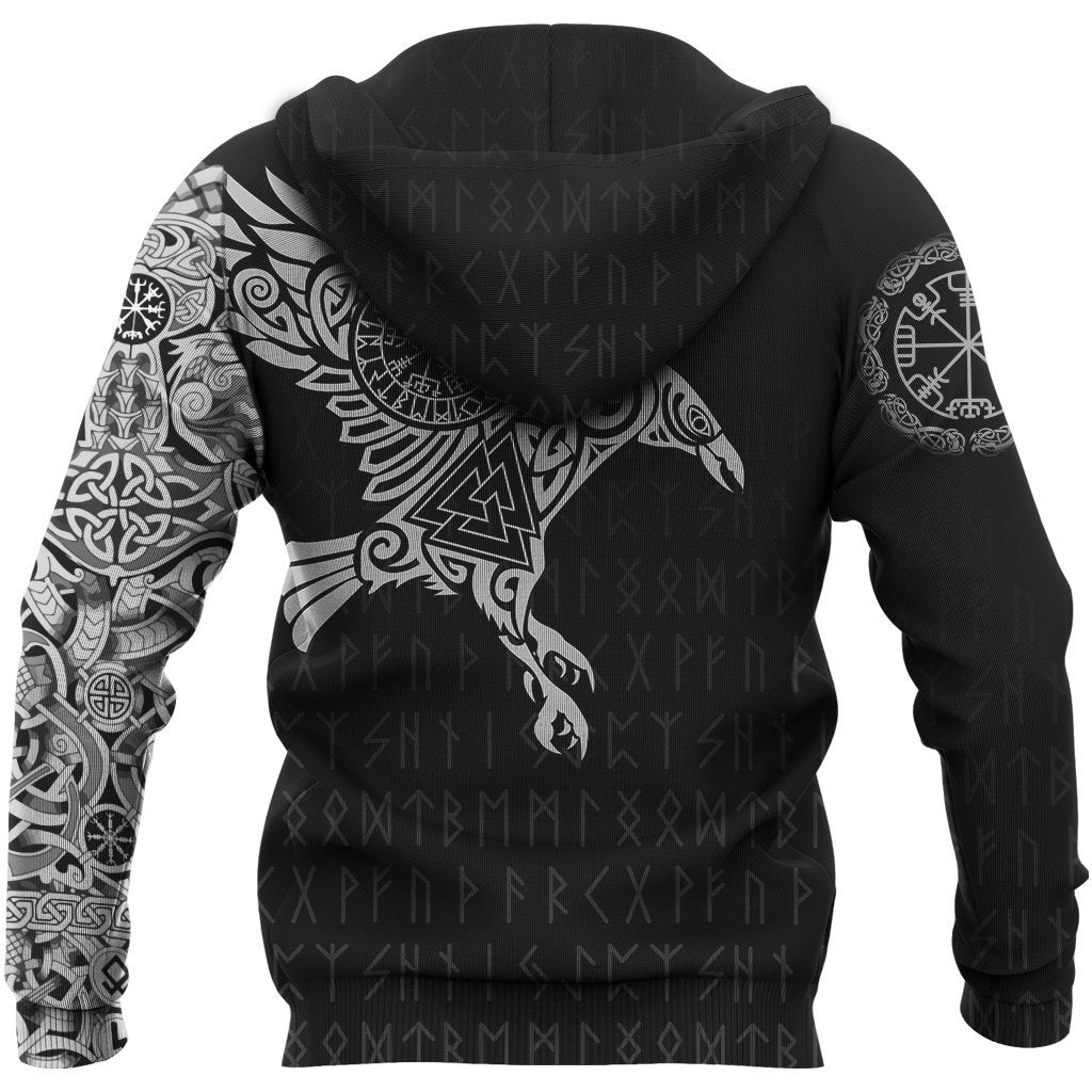 Custom Viking The Raven Of Odin Tattoo Hoodie Special A7 RLT12 - Wonder Print Shop