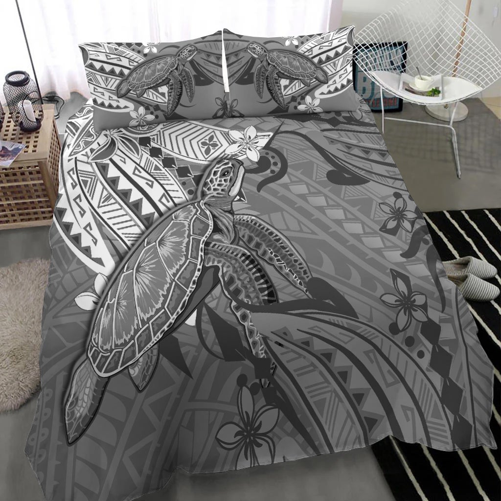 Hawaiian Islands Bedding Set Turtle Mix Hawaii Polynesian Gray LT13 - Wonder Print Shop