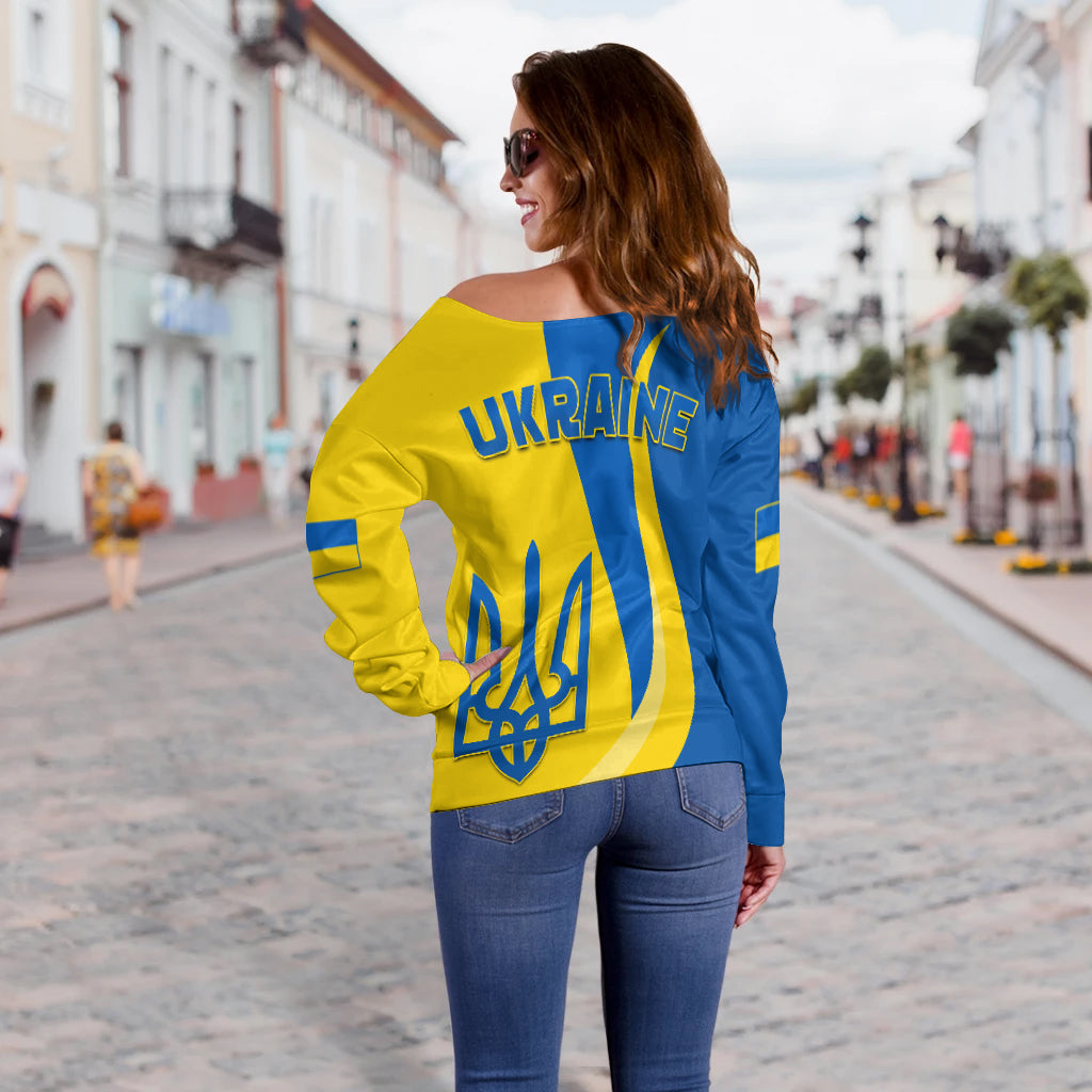 Ukraine Off Shoulder Sweater Always Proud Ukraine LT13 - Wonder Print Shop