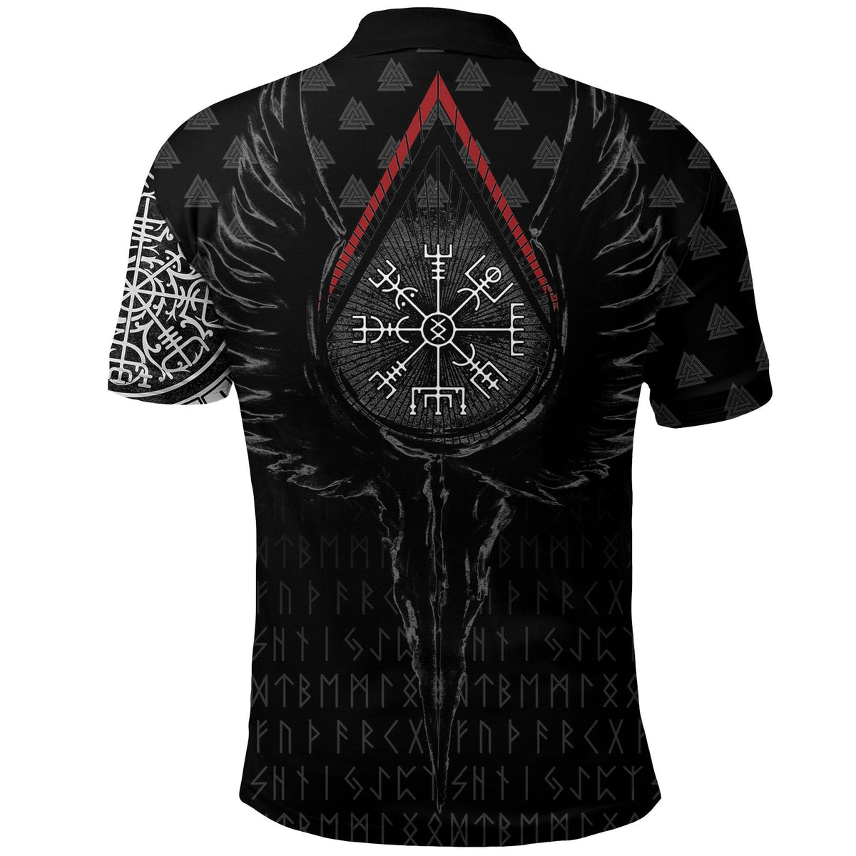 Viking Polo Shirt Old Norse Odin Tattoo RLT12 - Wonder Print Shop