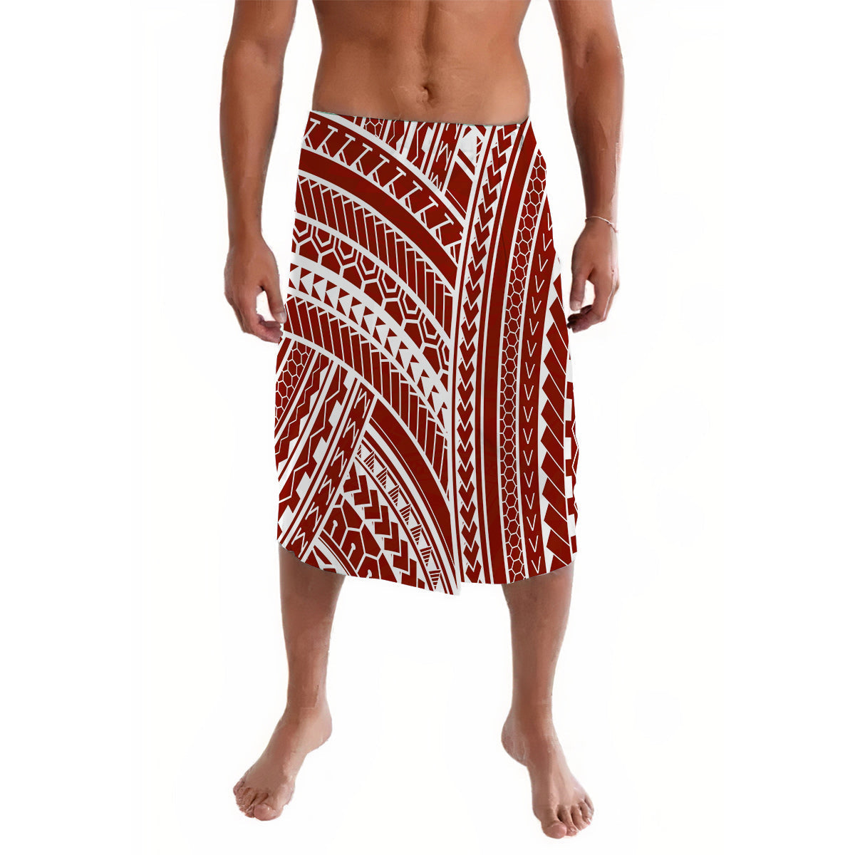 Polynesian Lavalava Simple Ver.01 Red LT13 - Wonder Print Shop