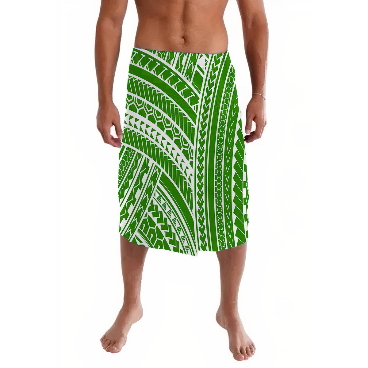 Polynesian Lavalava Simple Ver.01 Green LT13 - Wonder Print Shop