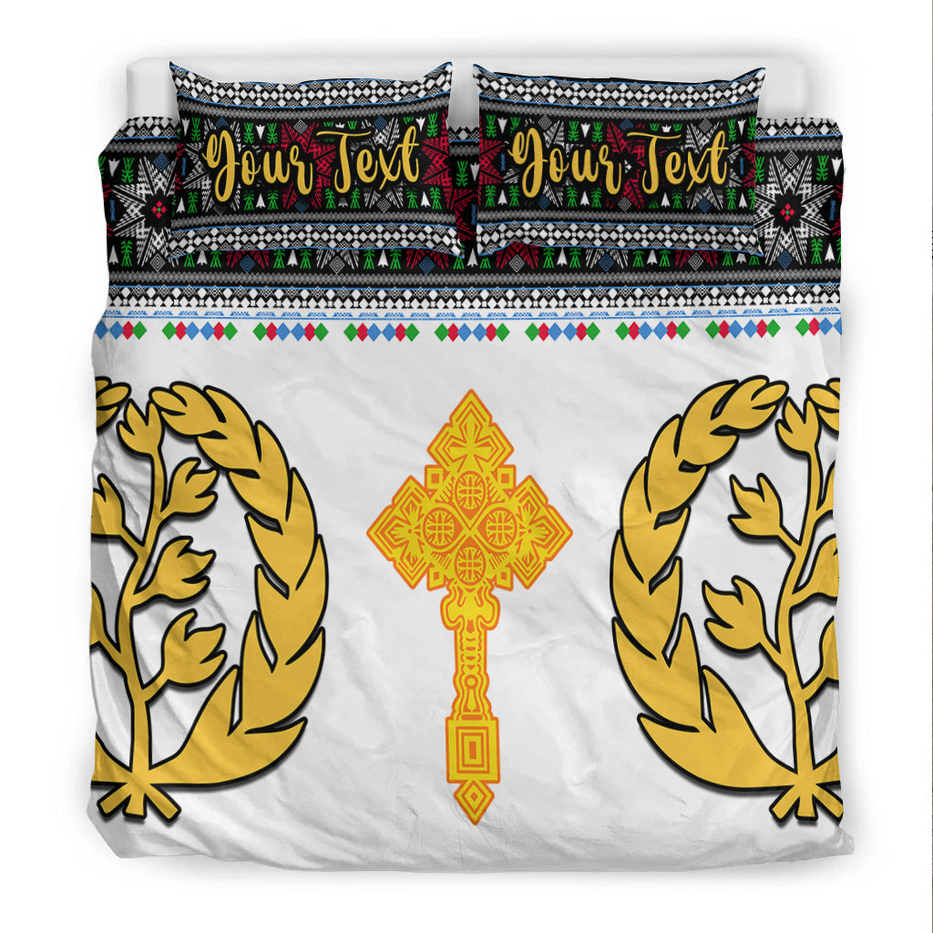 (Custom Personalised) Eritrea Tibeb Bedding Set Eritrean Cross Mix Flag Ver.02 LT13 - Wonder Print Shop