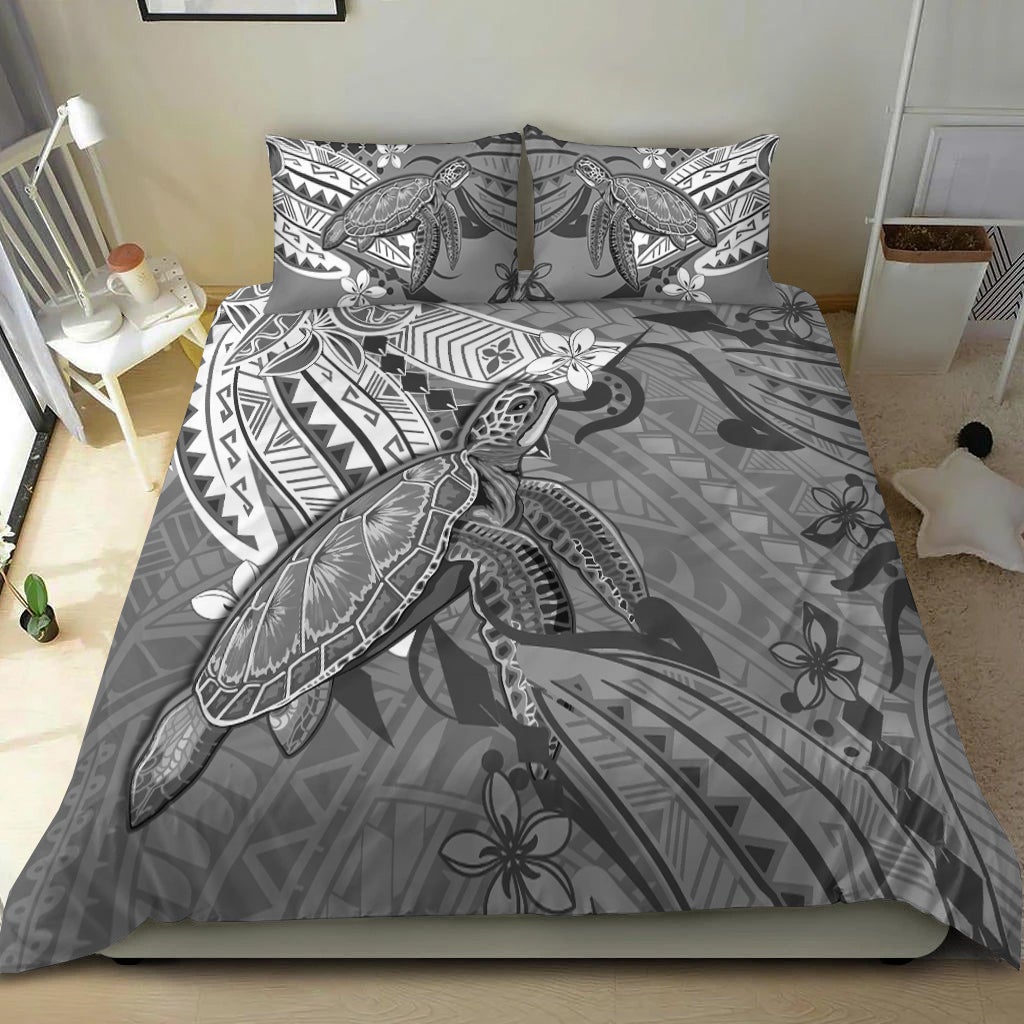 Hawaiian Islands Bedding Set Turtle Mix Hawaii Polynesian Gray LT13 - Wonder Print Shop