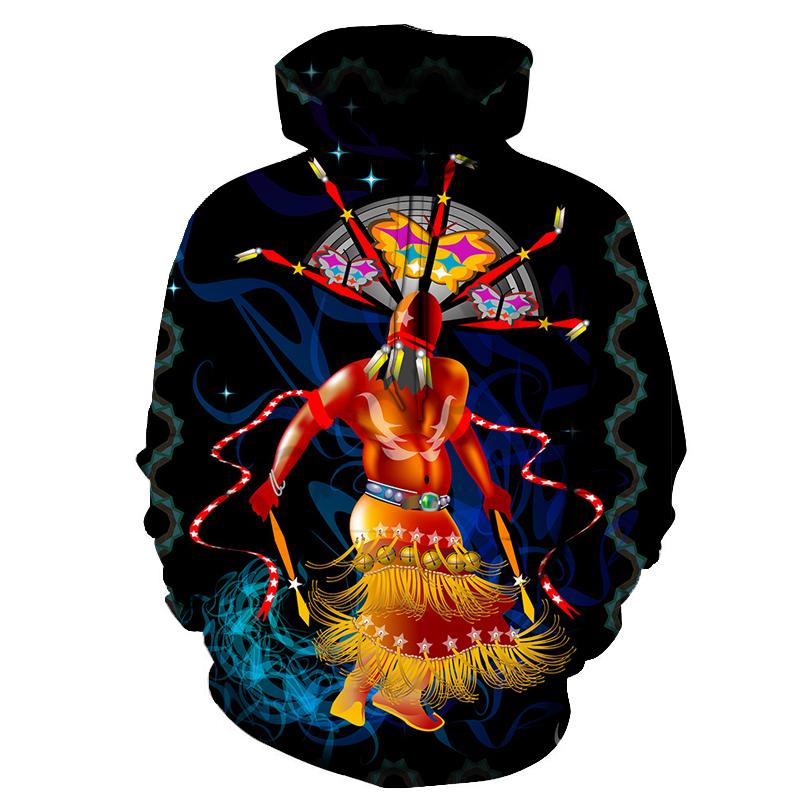 Native American Dancer Color All Over Hoodie LT10 - Wonder Print Shop