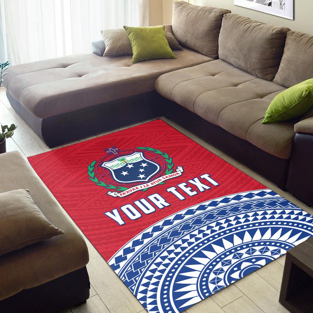 (Custom Personalised) Tuamasaga Samoa Area Rug Polynesian Pattern LT13 - Wonder Print Shop
