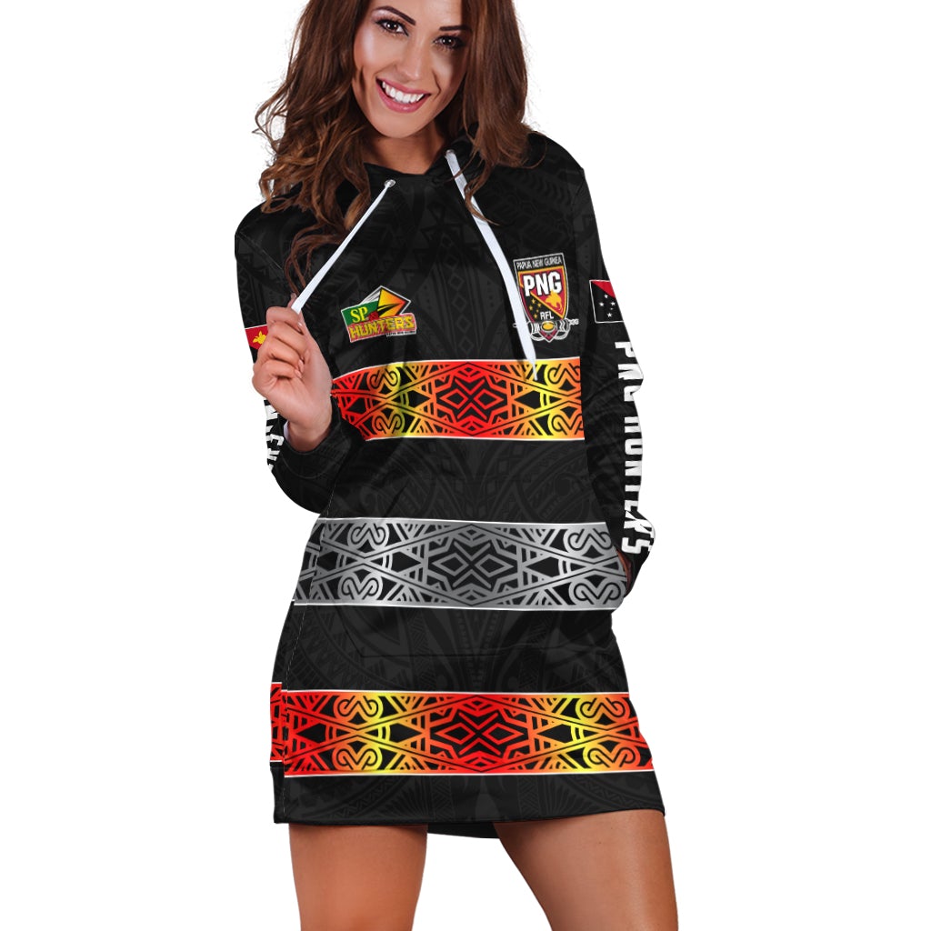 (Custom Personalised) The Hunters PNG Hoodie Dress Papua New Guinea Hunters Rugby LT13 - Wonder Print Shop
