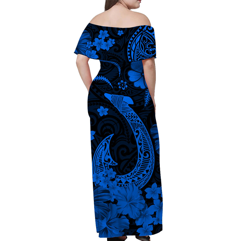 hawaii-off-shoulder-long-dress-polynesia-blue-fish-hook