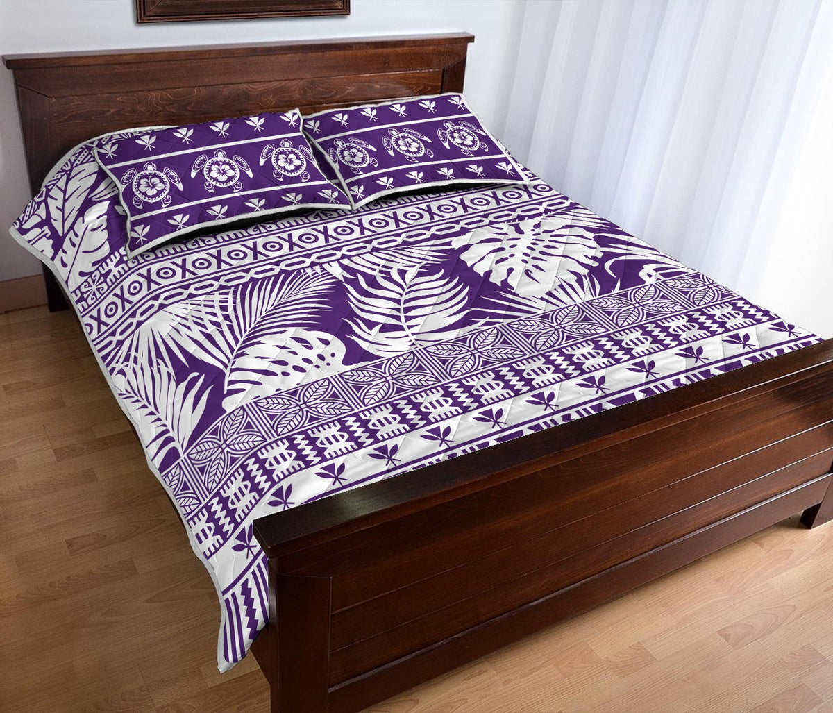 Hawaii Quilt Bed Set Pattern Version Unique Purple LT13 - Wonder Print Shop