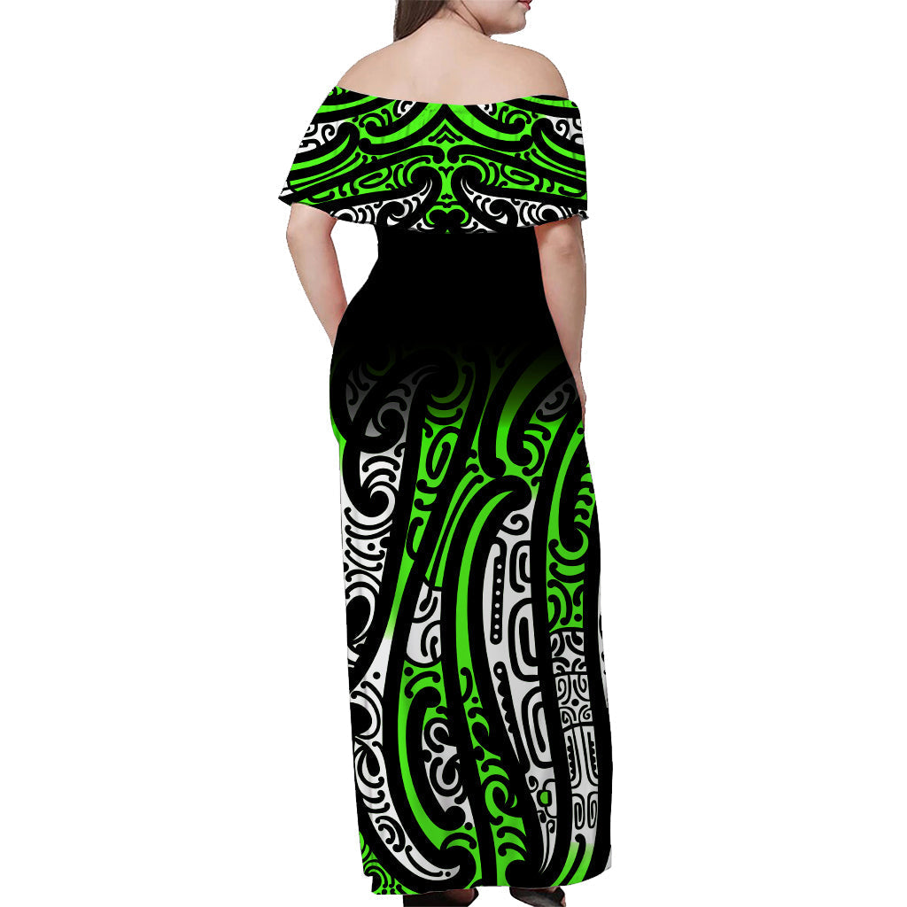 new-zealand-off-shoulder-long-dress-maori-nz-unique-green