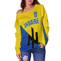Ukraine Off Shoulder Sweater Style Flag Come on LT13 - Wonder Print Shop