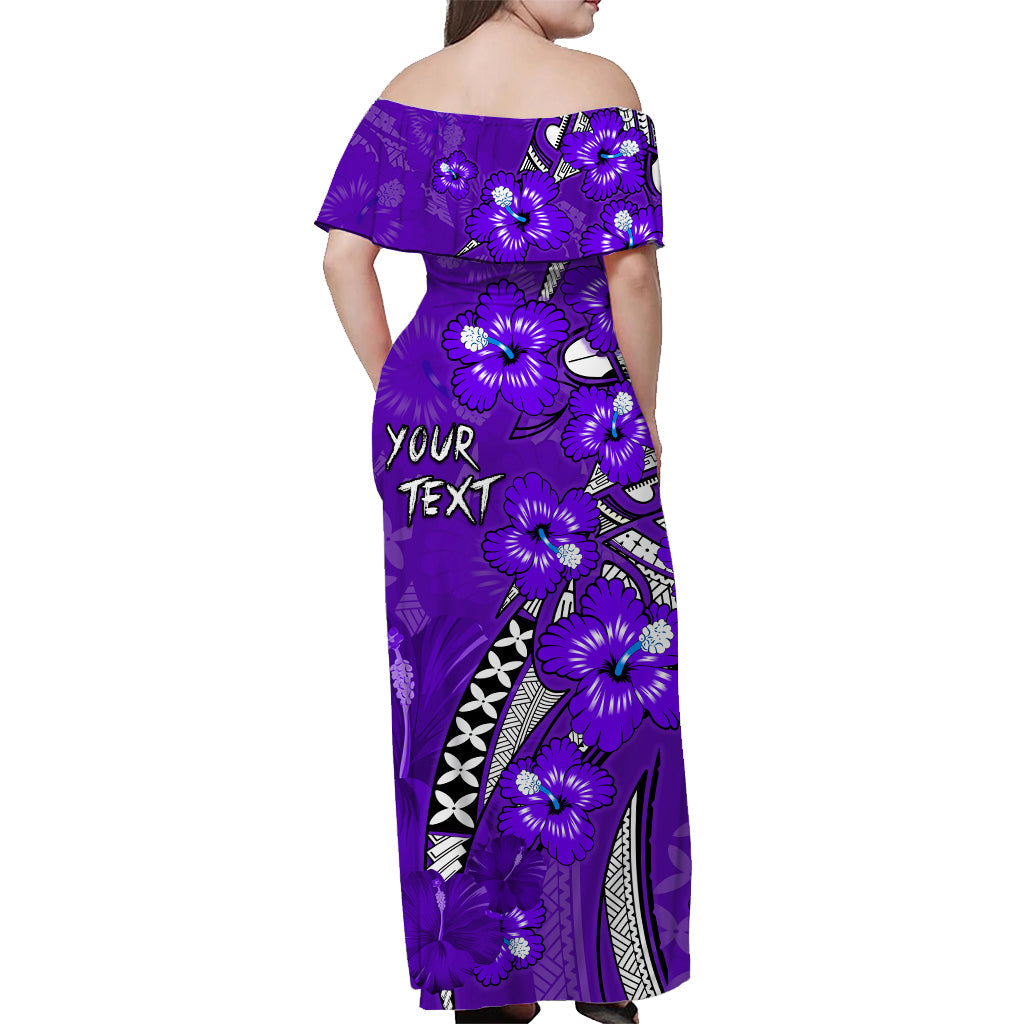 Personalised Hawaii Matching Hawaiian Shirt And Dress Polynesia Purple Hibiscus and Map Mystical LT13 - Wonder Print Shop