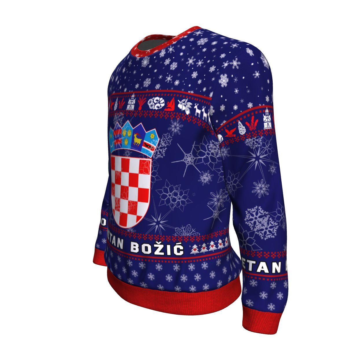 Coat Of Arms Croatia Christmas Sweatshirt - Wonder Print Shop