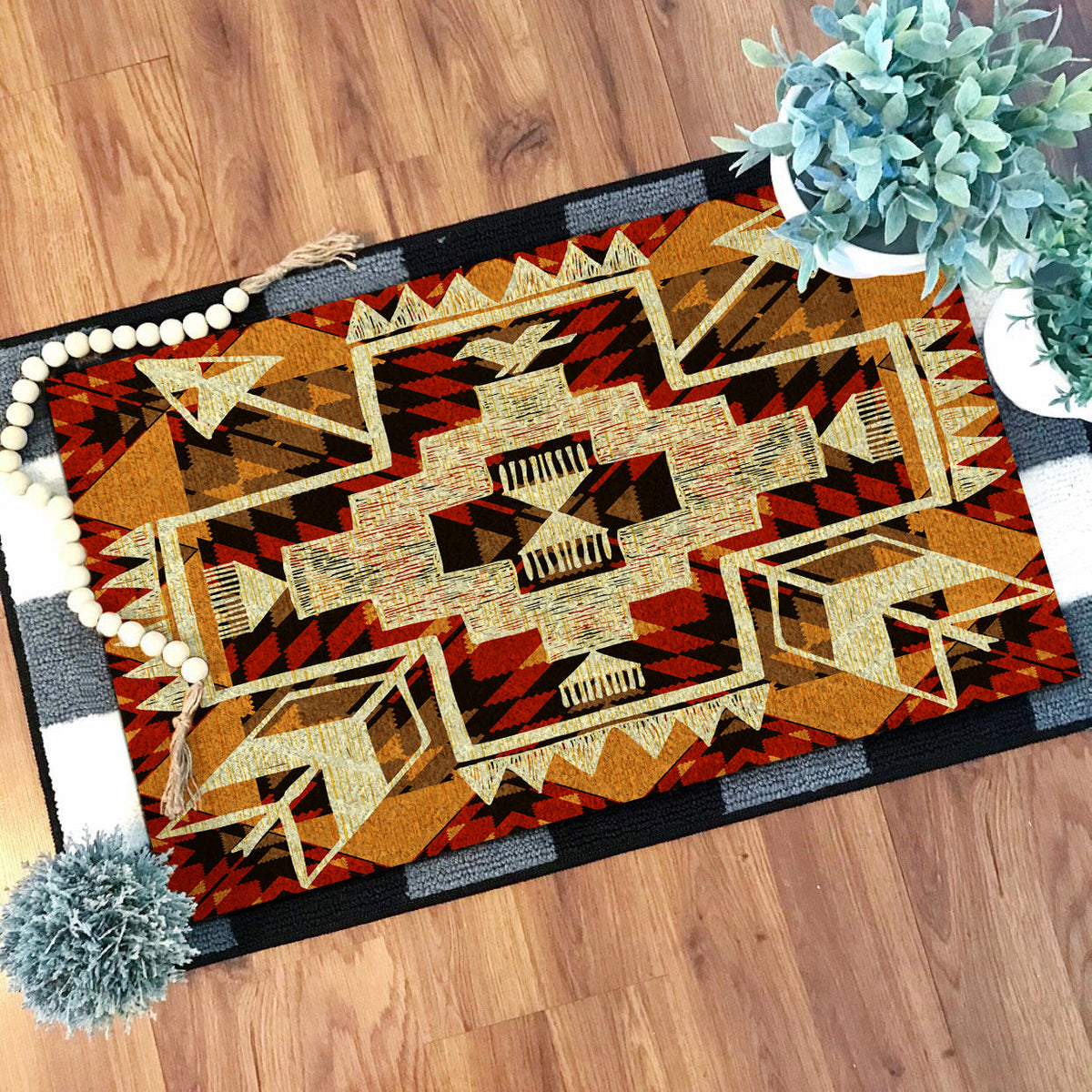 tribal-yellow-arrow-native-american-doormat