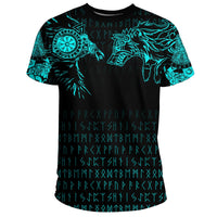 Viking T Shirt Raven and Wolf Special Tattoo RLT12 - Wonder Print Shop