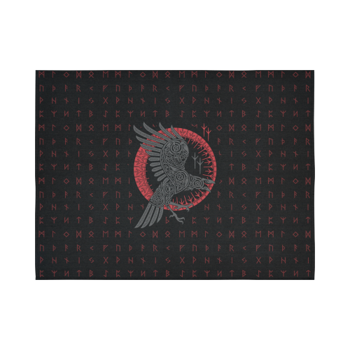 Viking Tapestry - Odin's Raven Old Runes Style RLT12 - Wonder Print Shop