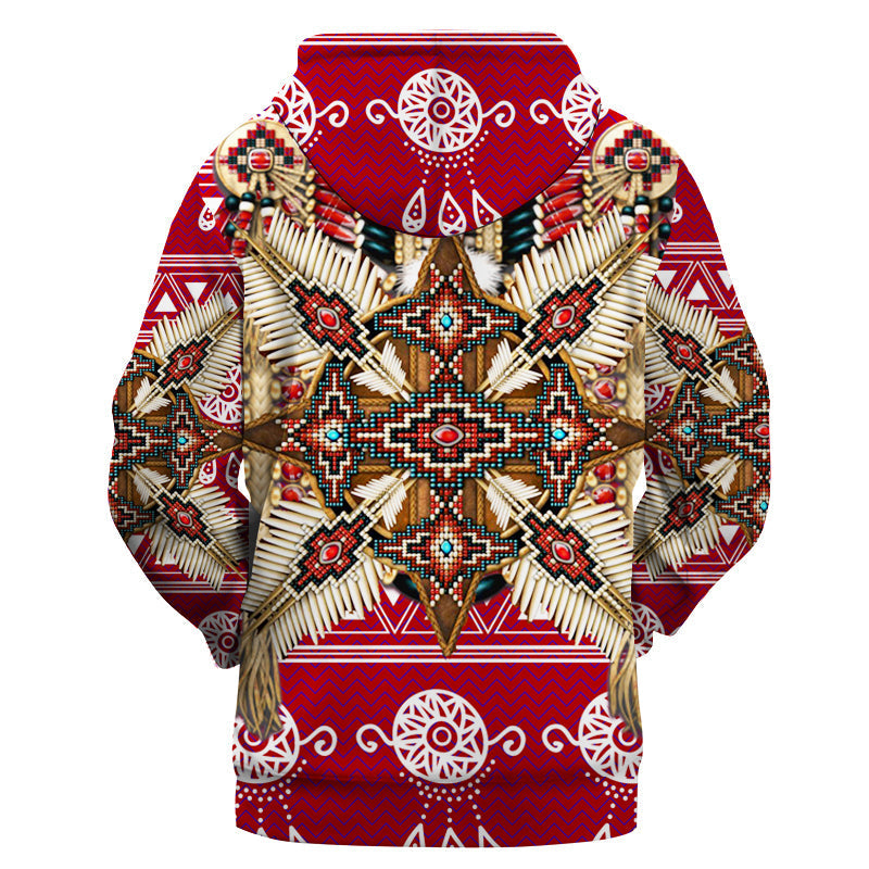 Native American Red Breastplate Dream Catcher 3D Hoodie LT10 - Wonder Print Shop