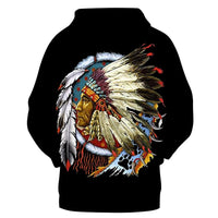 Chief Native American All Over Hoodie LT10 - Wonder Print Shop