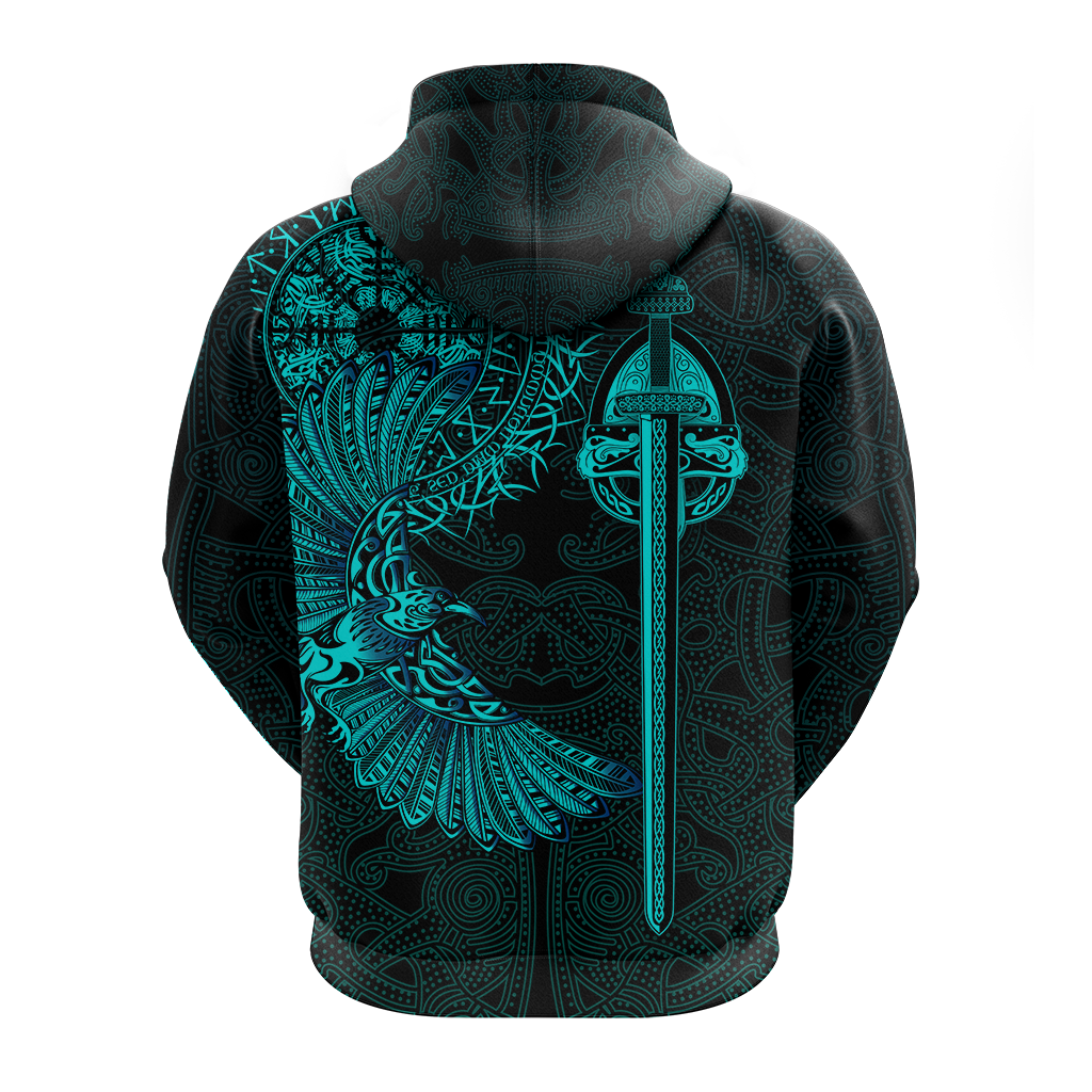Viking Raven Tattoo Art Hoodie LT12 - Wonder Print Shop