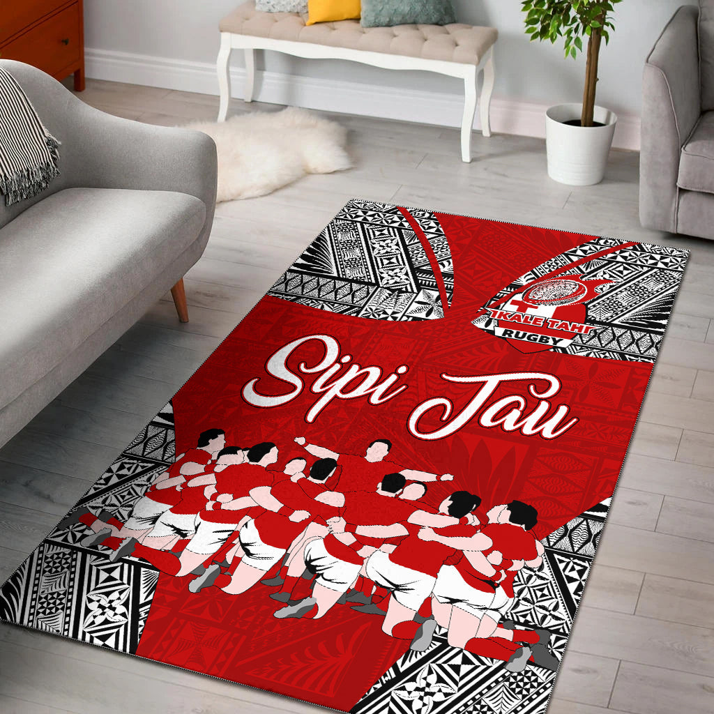Tonga Rugby Ikale Tahi Sipi Tau Area Rug LT2 - Wonder Print Shop