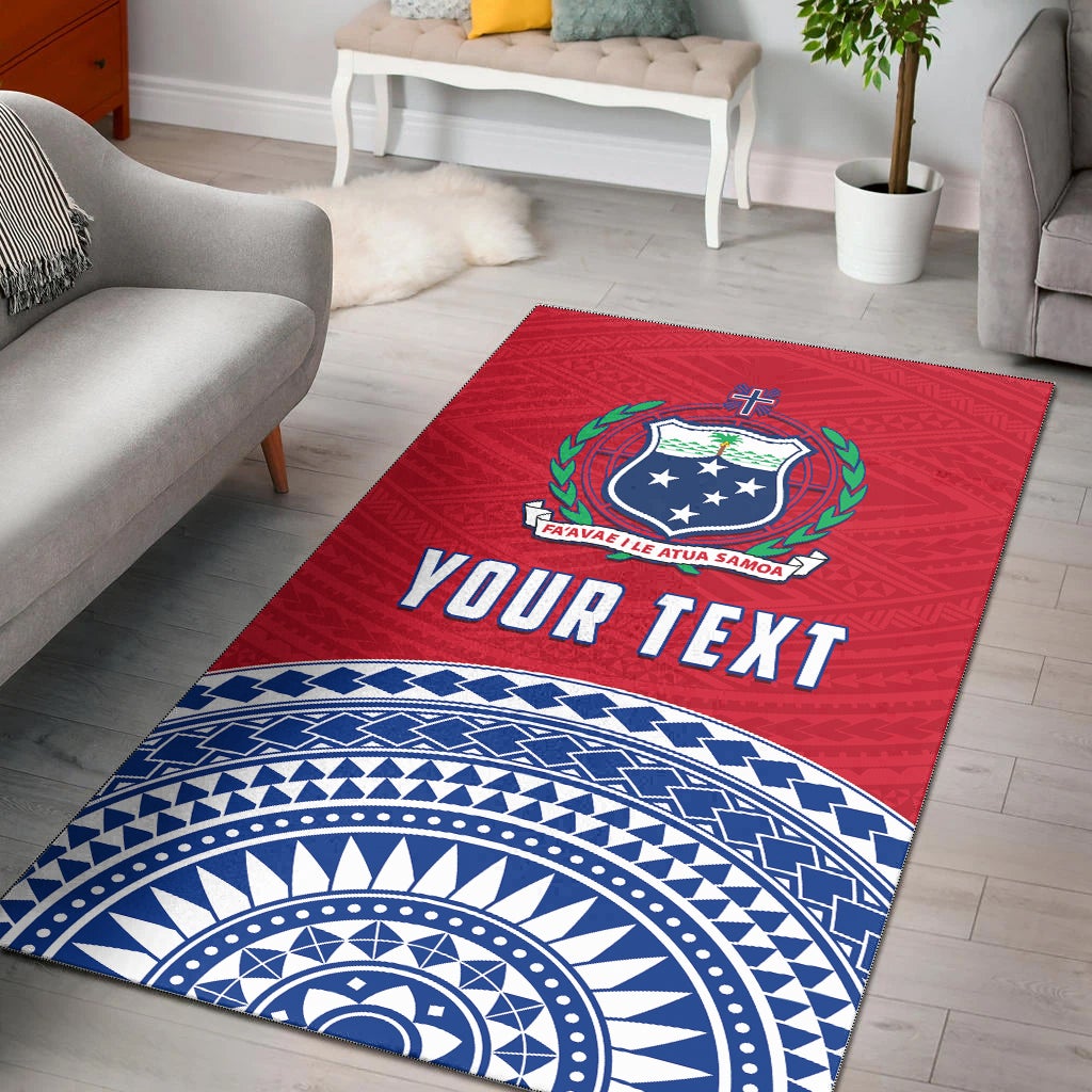 (Custom Personalised) Tuamasaga Samoa Area Rug Polynesian Pattern LT13 - Wonder Print Shop