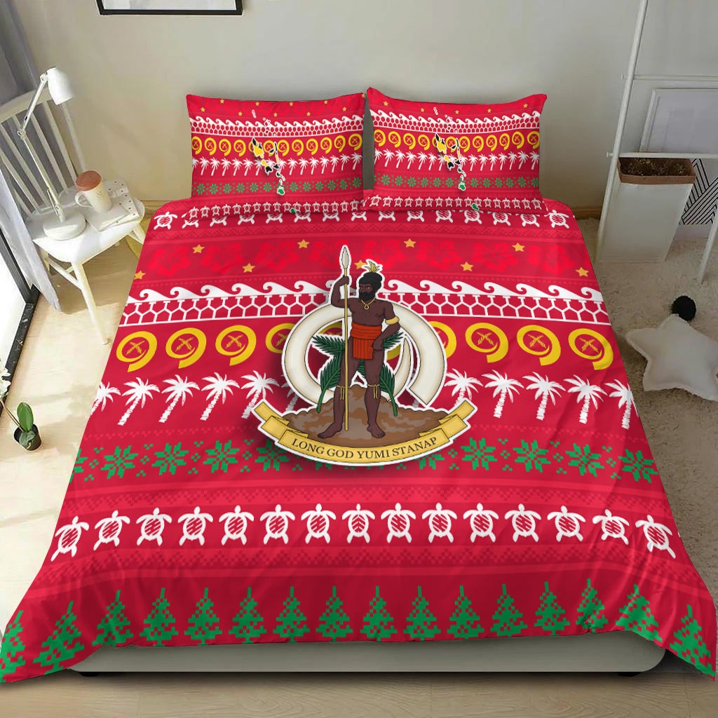 Vanuatu Christmas Bedding Set Ugly Christmas LT12 - Wonder Print Shop
