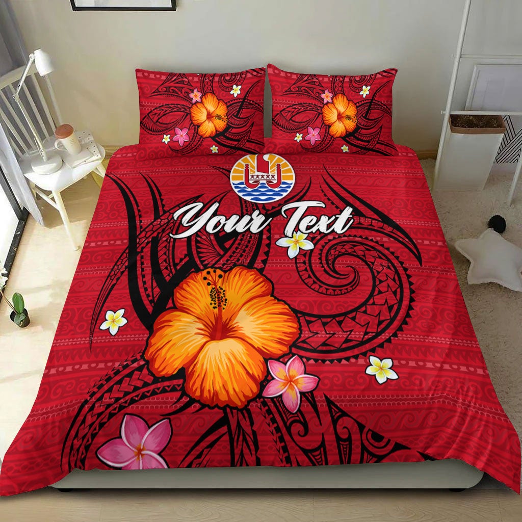 (Custom Personalised) Tahiti Maohi Bedding Set - Hibiscus With Tribal LT12 - Wonder Print Shop